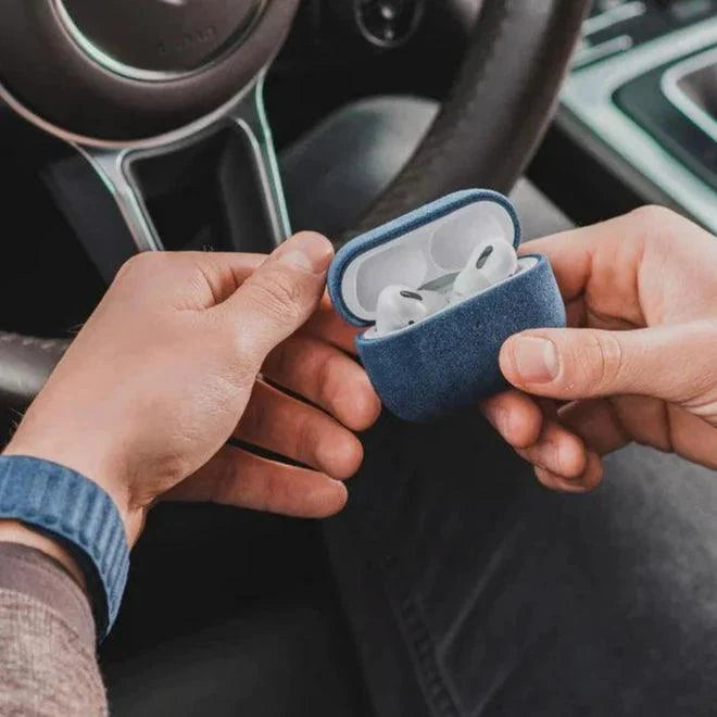 AirPods Pro Alcantara Case - Ocean Blue