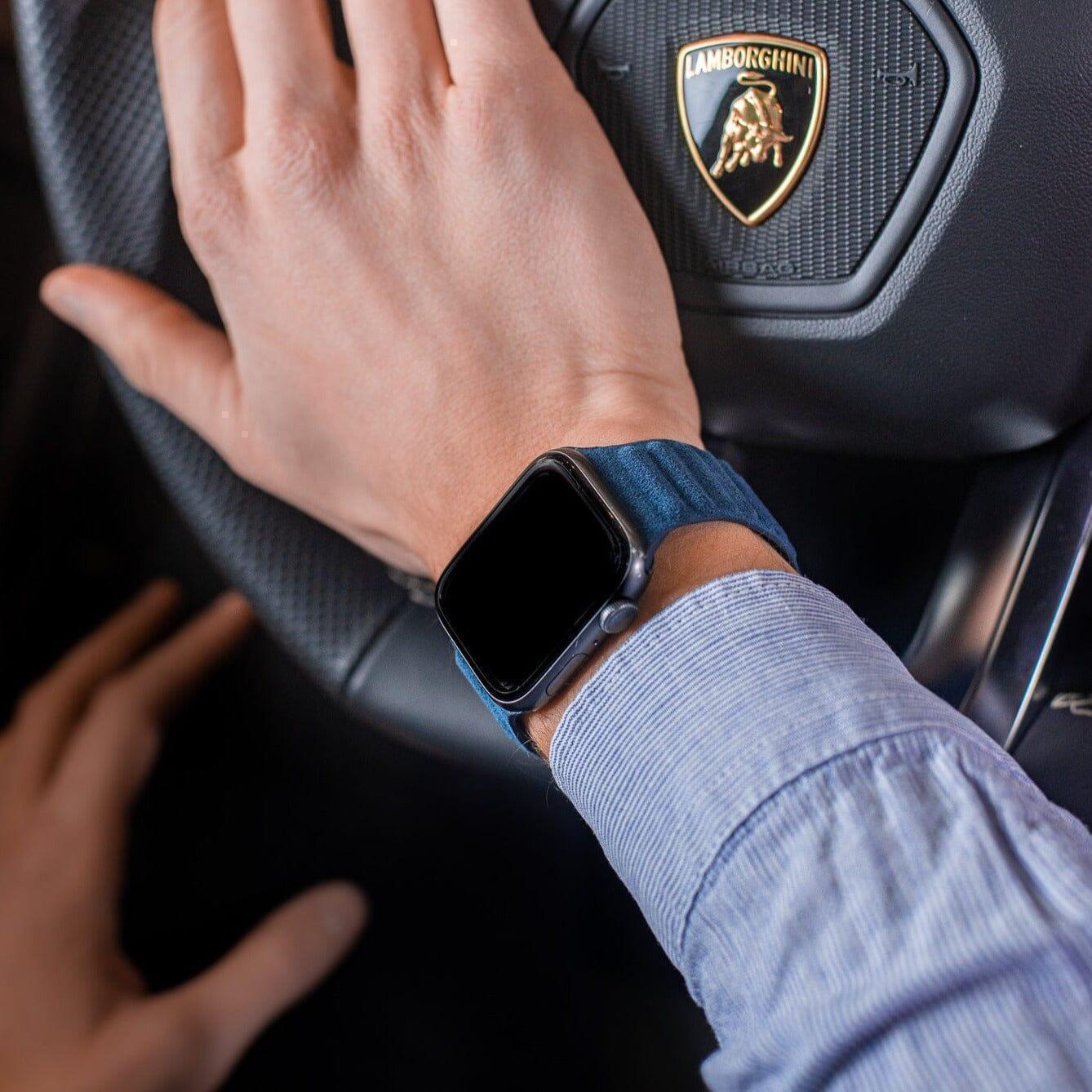 Alcantara Apple Watch Band - Ocean Blue - 42/44/45/46mm & Ultra (49mm)