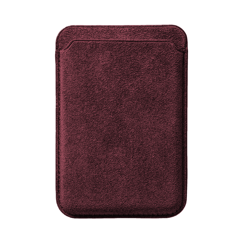 Alcantara MagSafe Wallet - Wine Red
