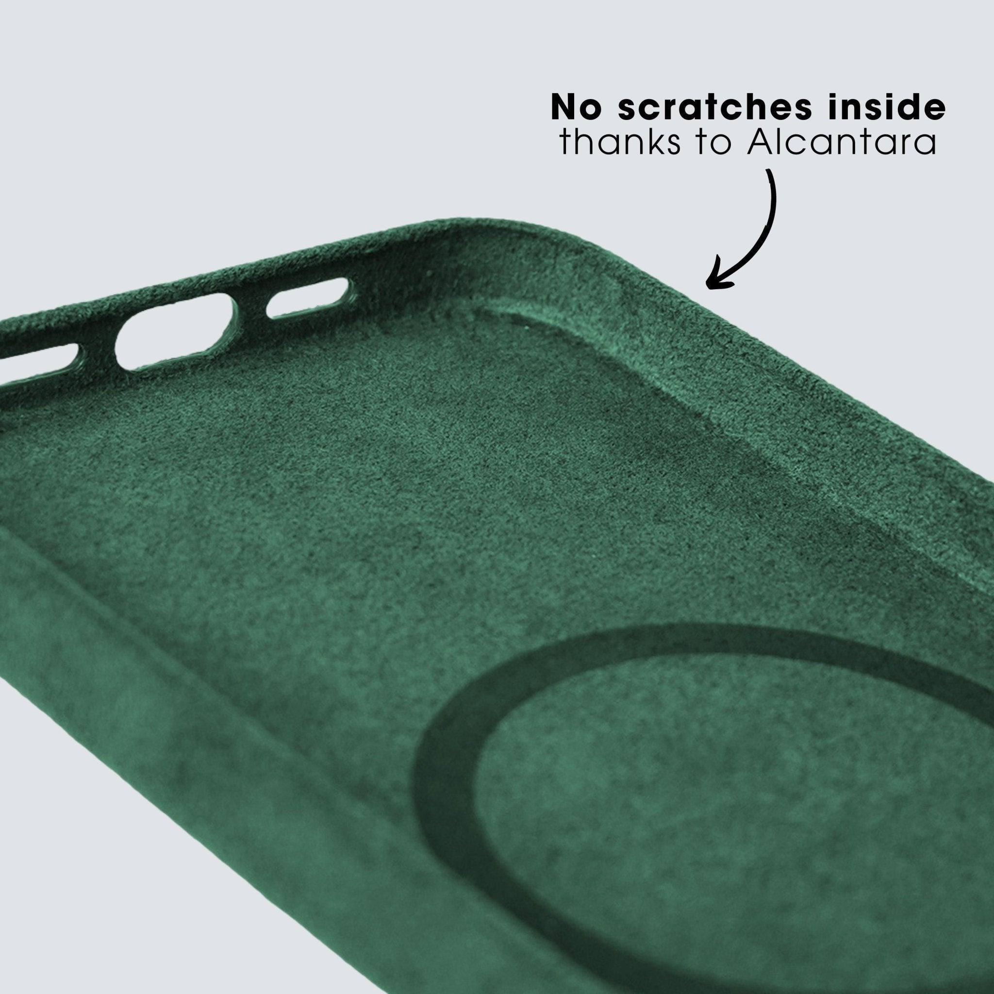 iPhone 11 Pro Max - Alcantara Case- Midnight Green