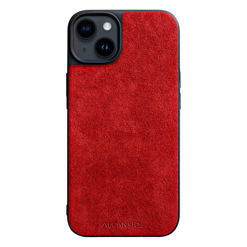 iPhone 14 Plus - Alcantara Back Cover - Red