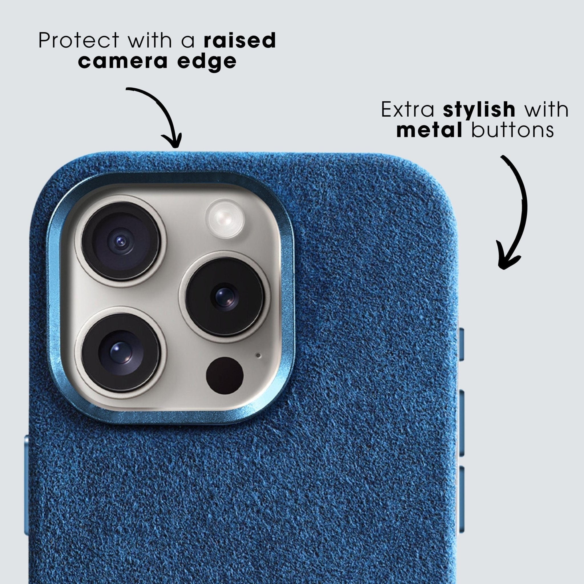 iPhone 14 Plus - Alcantara Case - Ocean blue