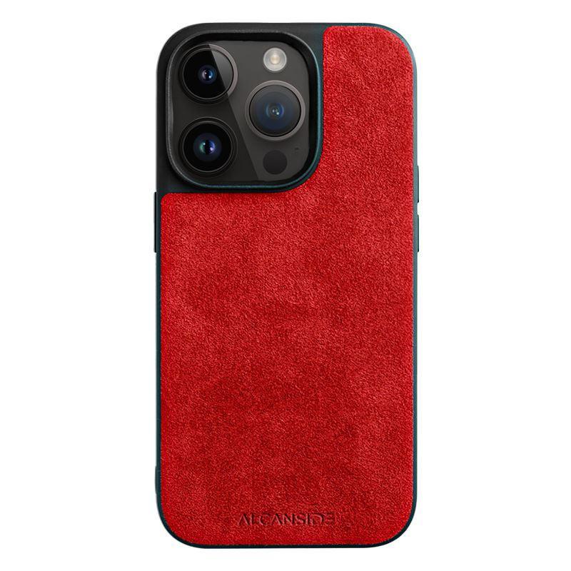 iPhone 14 Pro - Alcantara Back Cover - Red