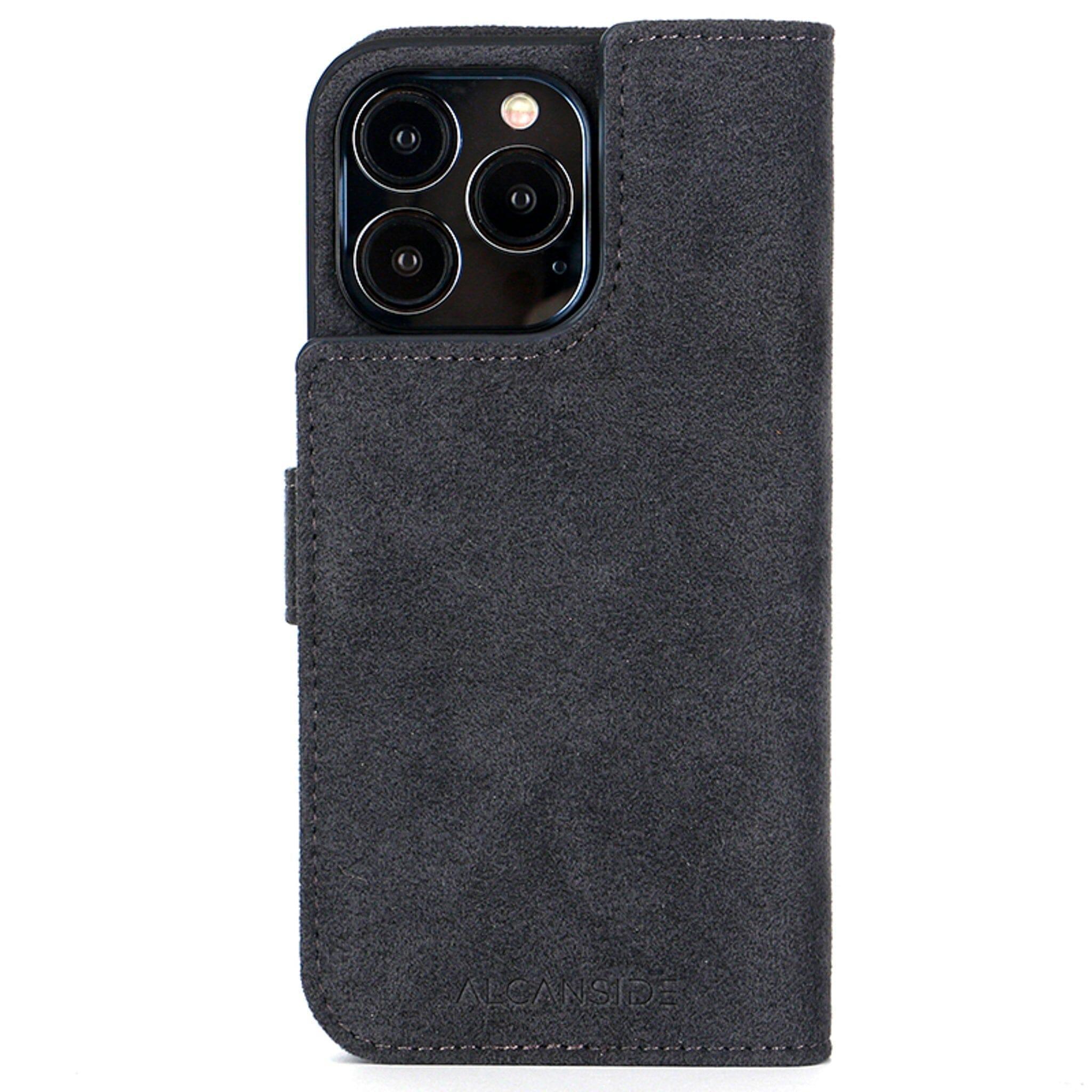 iPhone 14 Pro - Wallet Alcantara Case - Space Grey