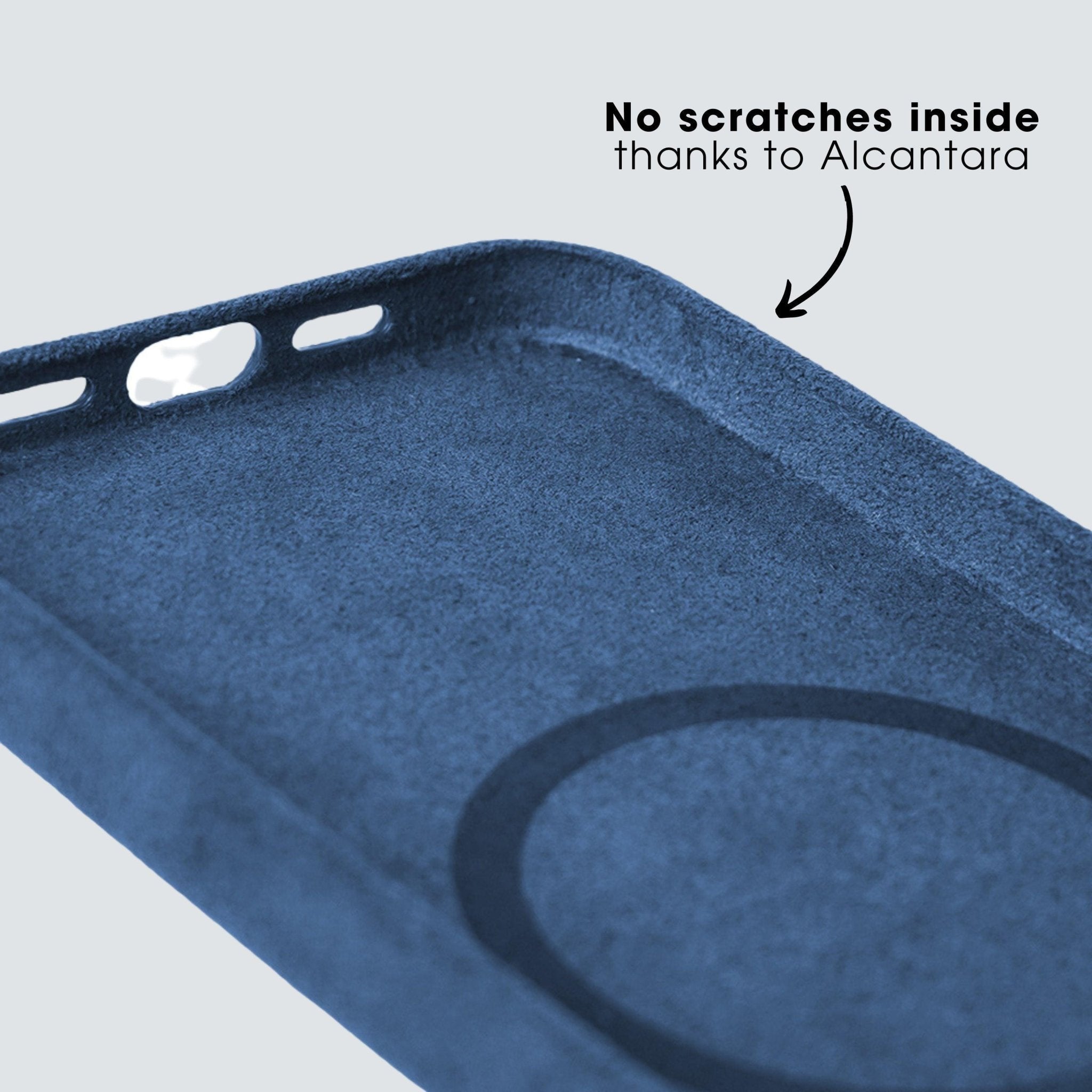 iPhone 15 - Alcantara Case - Ocean blue