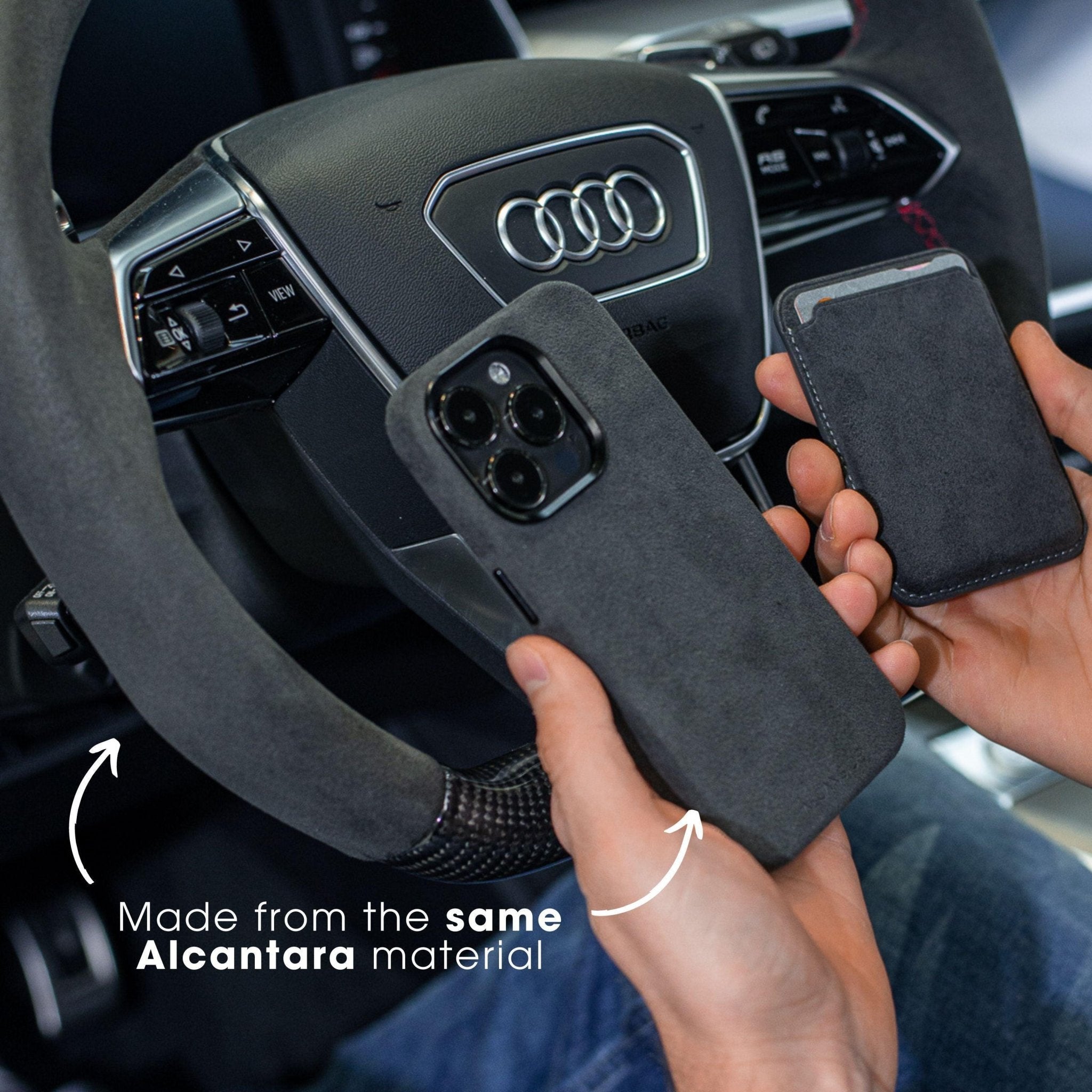 iPhone 15 Plus - Alcantara Case - Space Grey