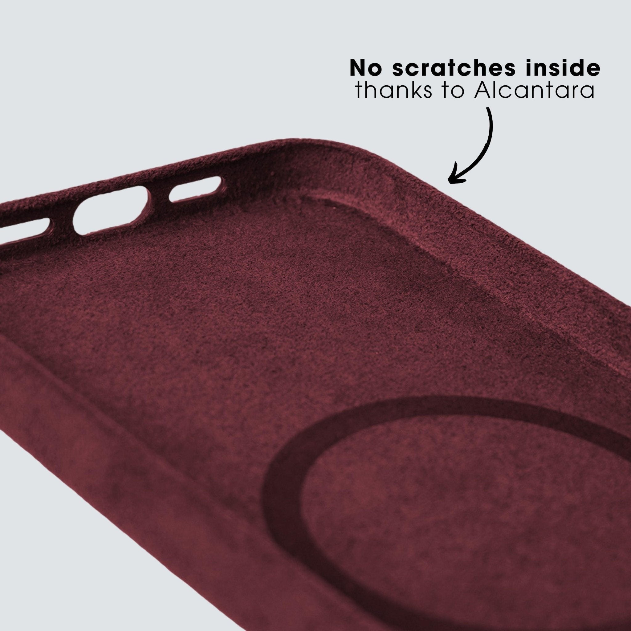 iPhone 15 Pro - Alcantara Case - Wine Red
