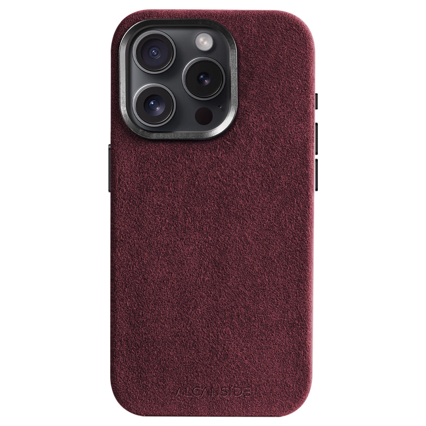 iPhone 15 Pro Max - Alcantara Case - Wine Red