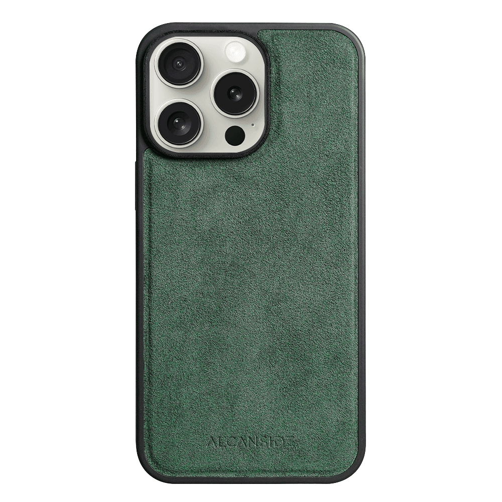 iPhone 16 Pro Max - Alcantara Back Cover - Midnight Green