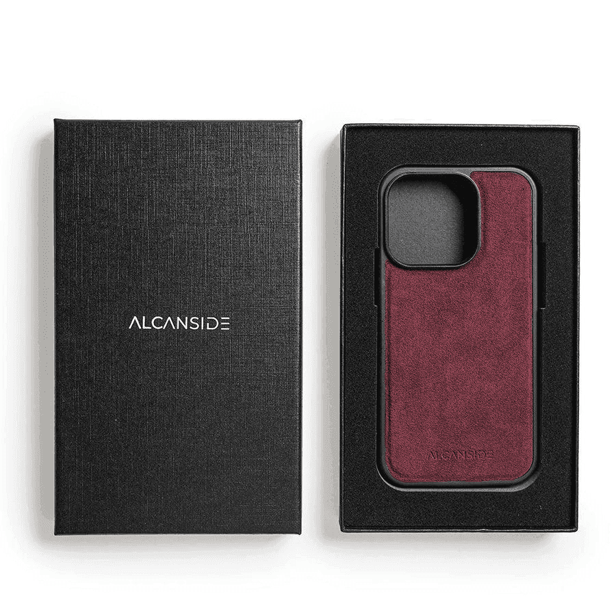iPhone 13 - Alcantara Back Cover - Wine Red