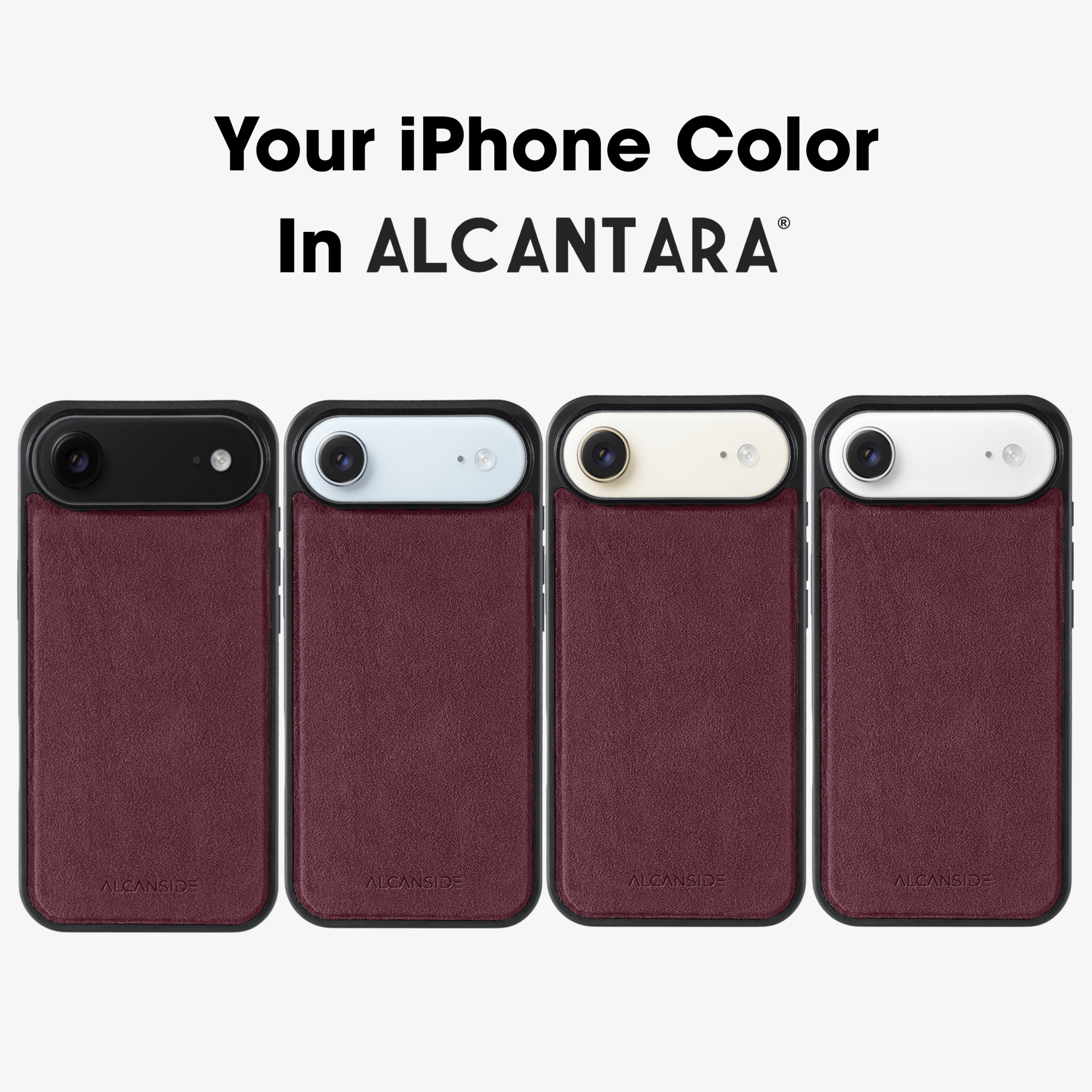 iPhone 17 Air - Alcantara Back Cover - Wine Red