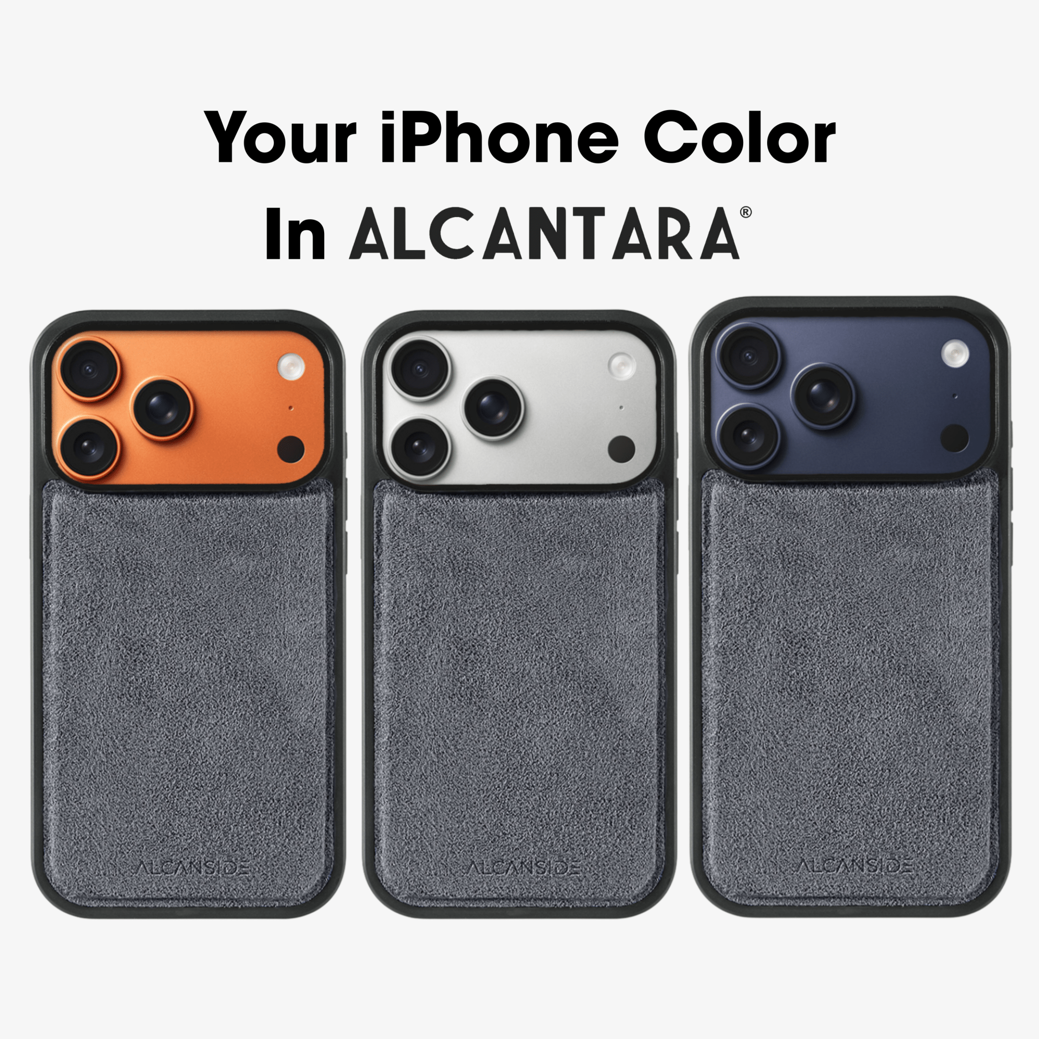 iPhone 17 Pro Max - Alcantara Back Cover - Nardo Gray