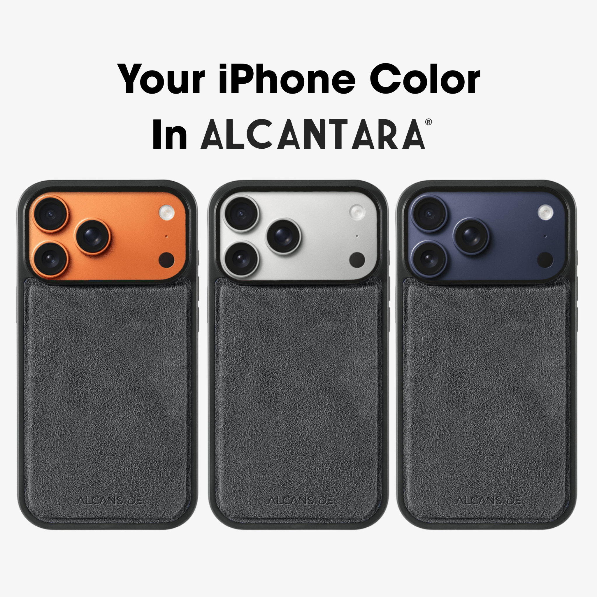 iPhone 17 Pro Max - Alcantara Back Cover - Space Grey
