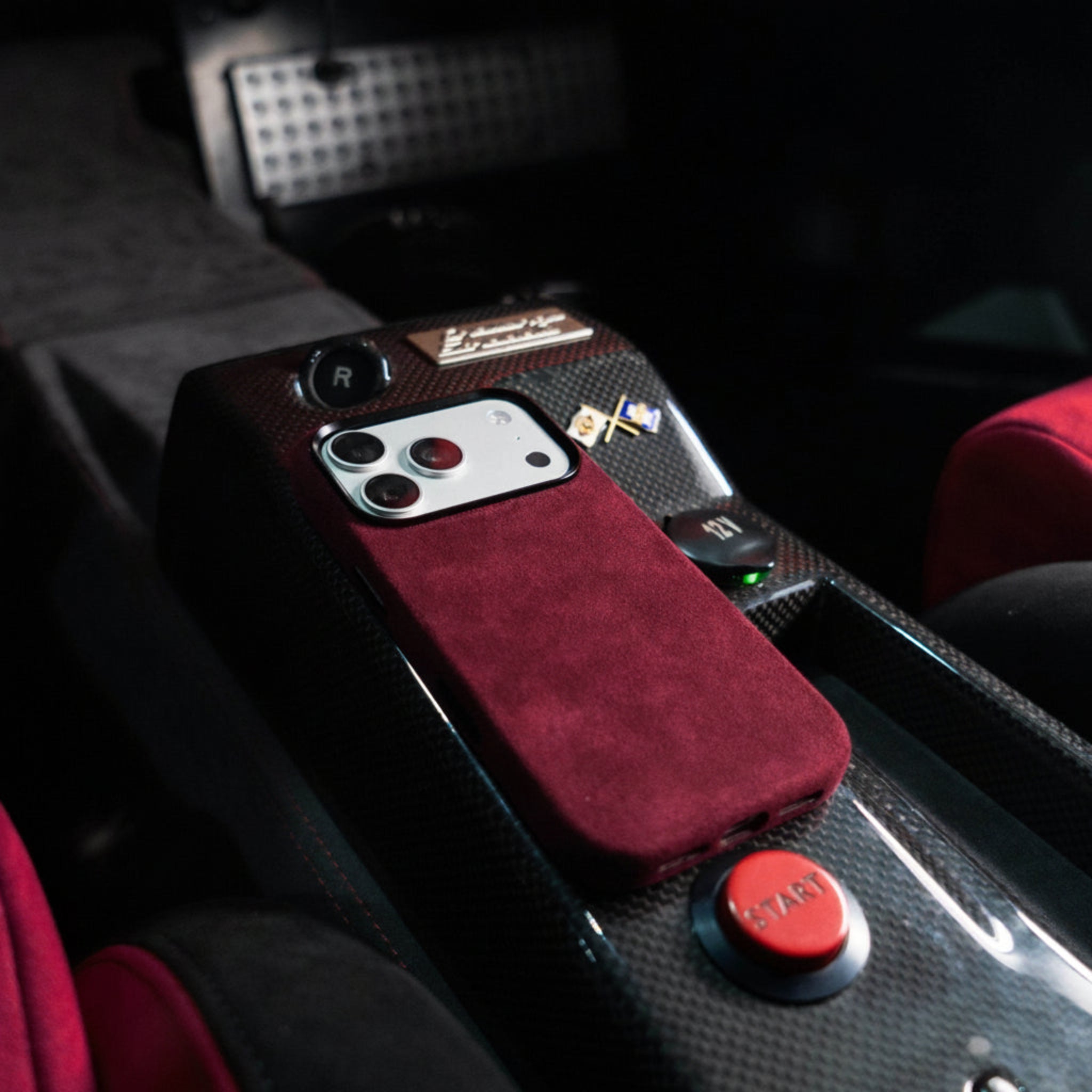 iPhone Alcantara Case - Wine Red