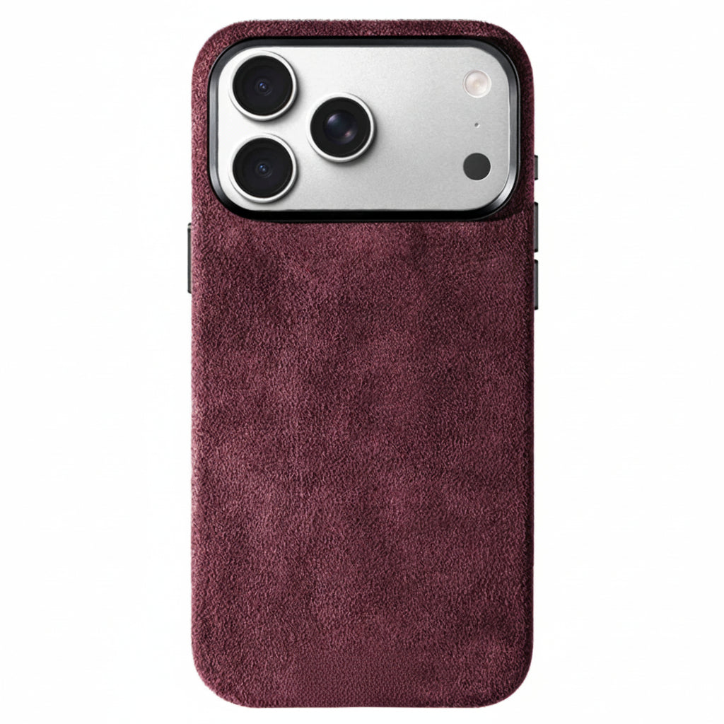 iPhone Alcantara Case - Wine Red