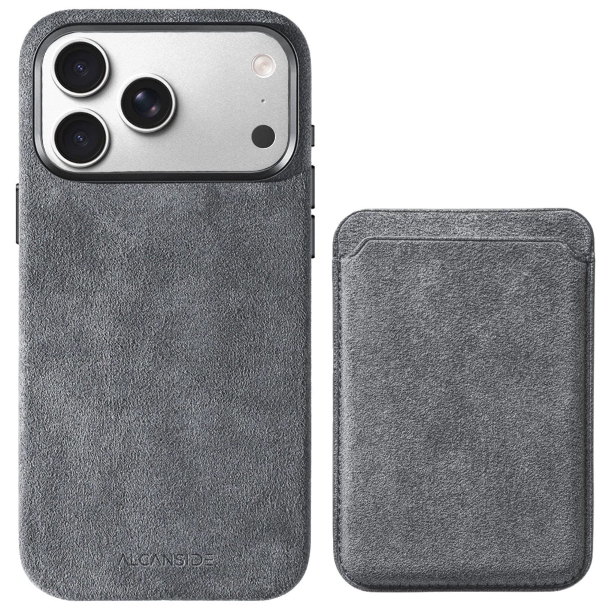 iPhone Alcantara Case + Magsafe Wallet - Nardo Gray