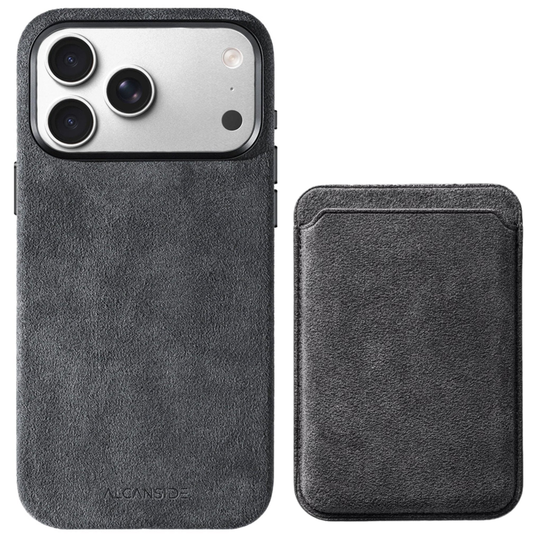 iPhone Alcantara Case + Magsafe Wallet - Space Grey