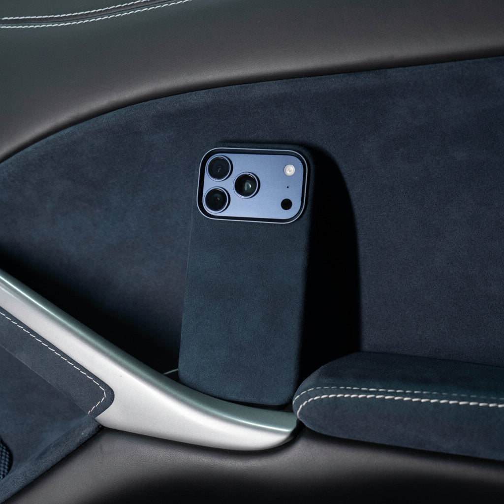 iPhone Alcantara Case - Navy Blue