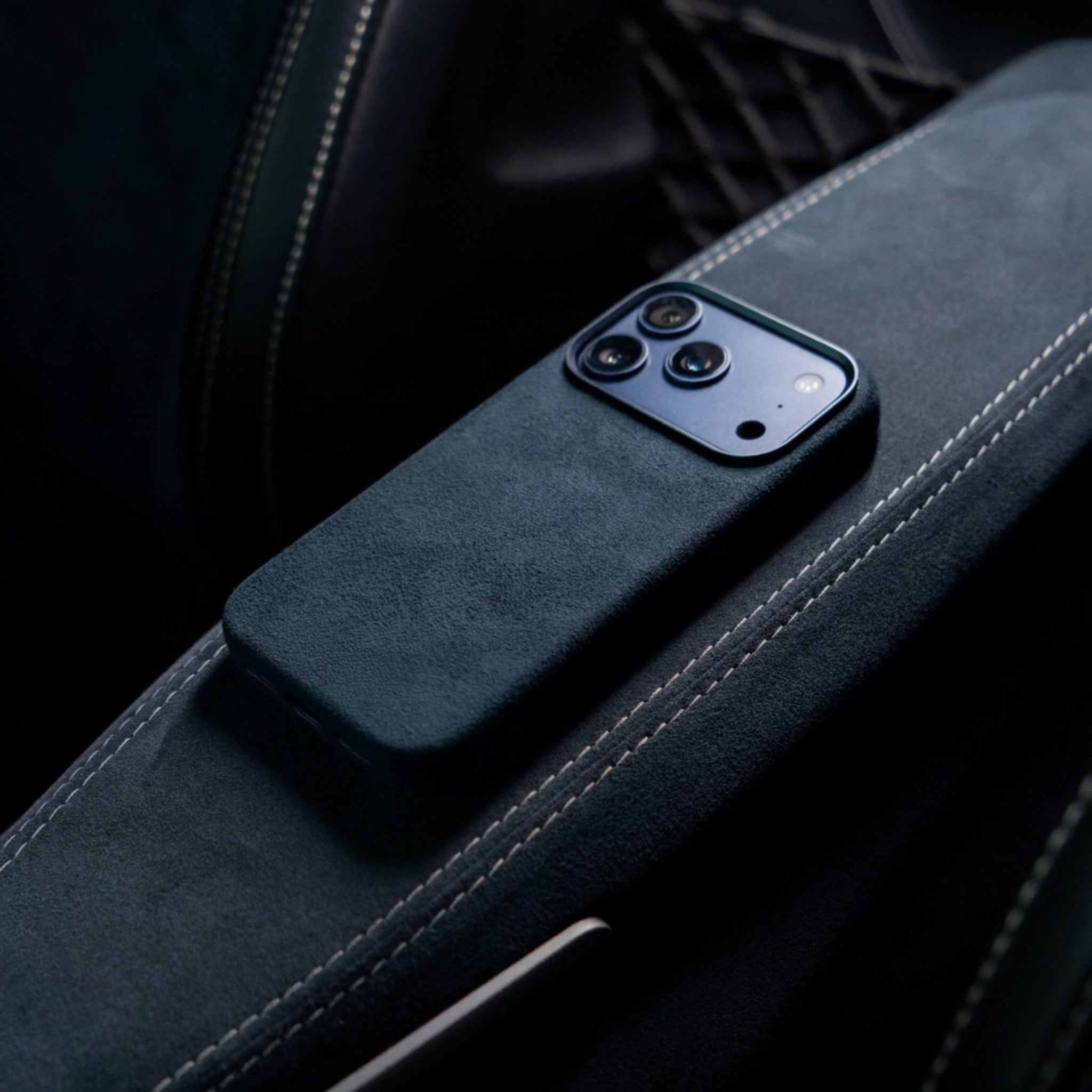 iPhone Alcantara Case - Navy Blue