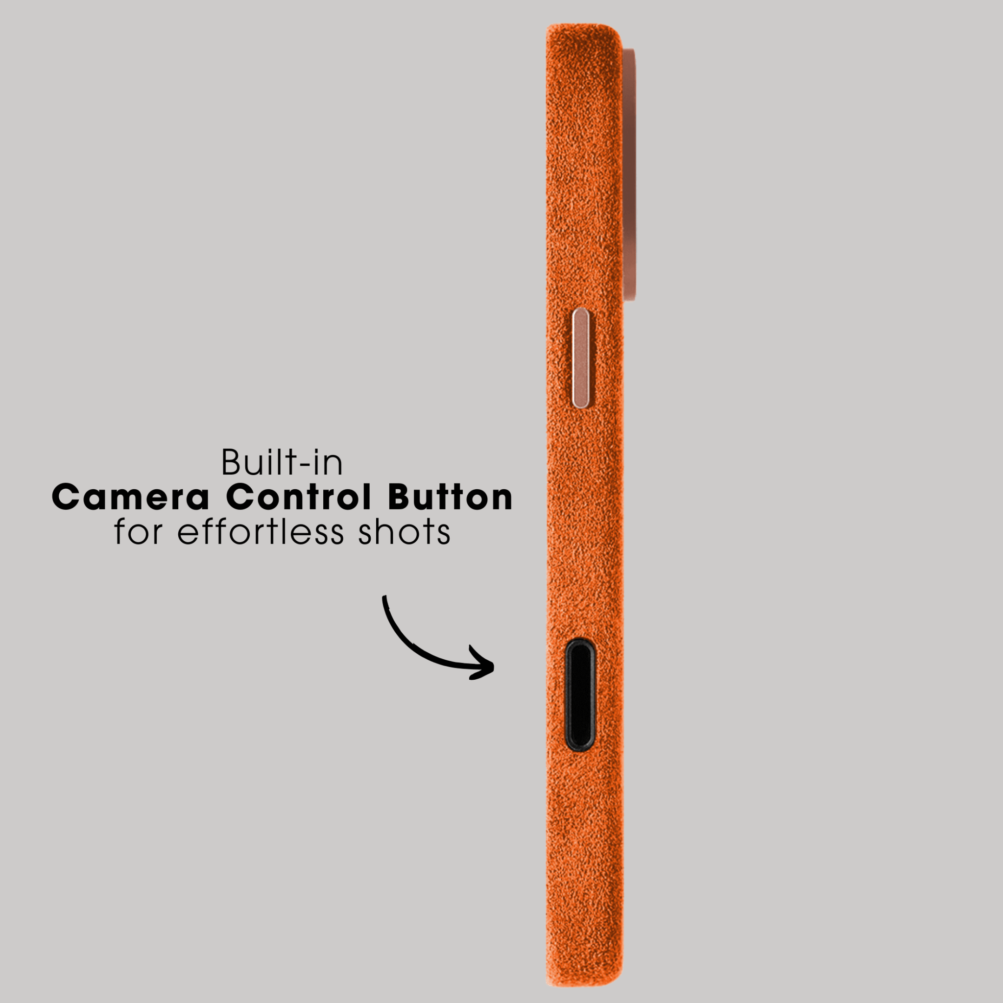 iPhone Alcantara Case - Orange