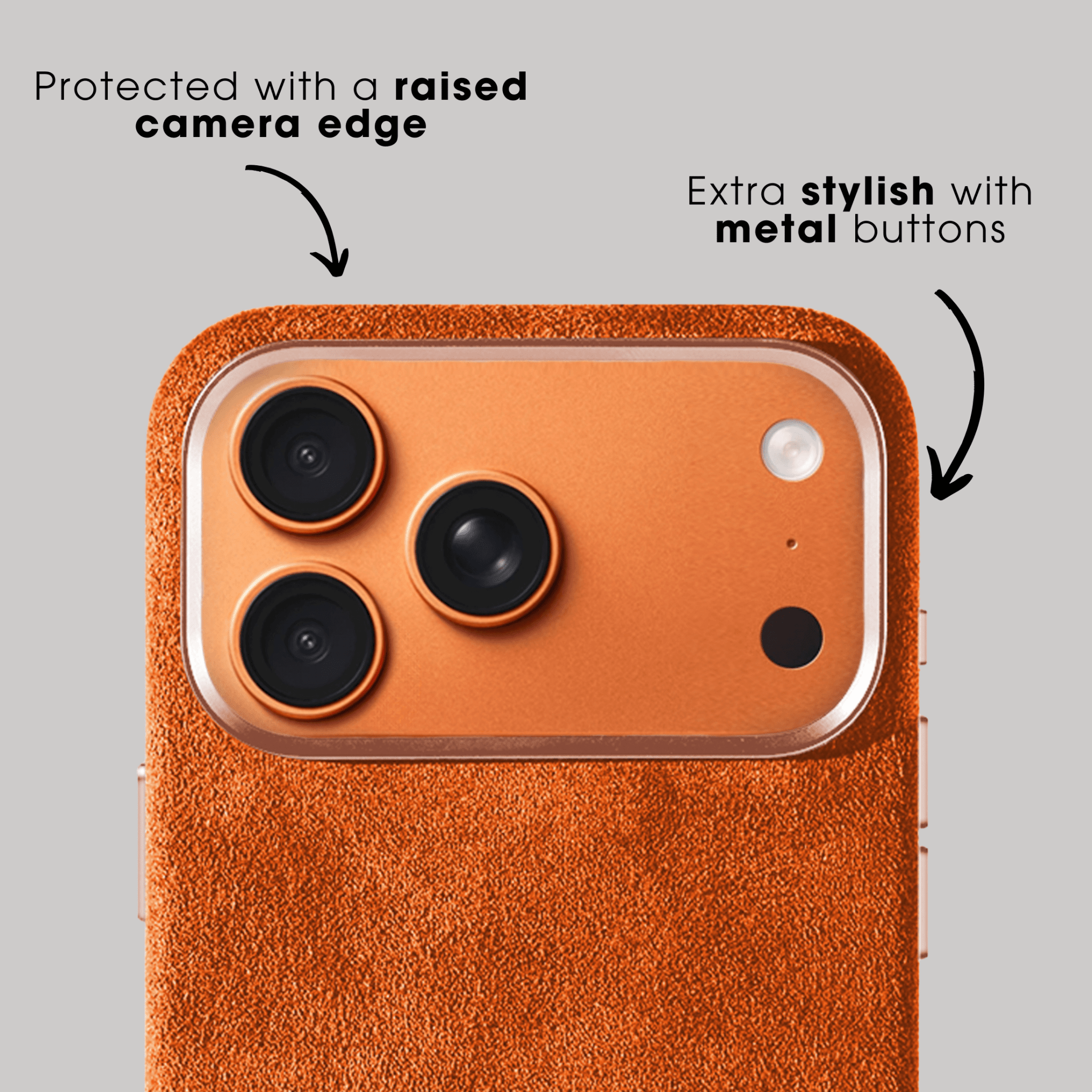 iPhone Alcantara Case - Orange