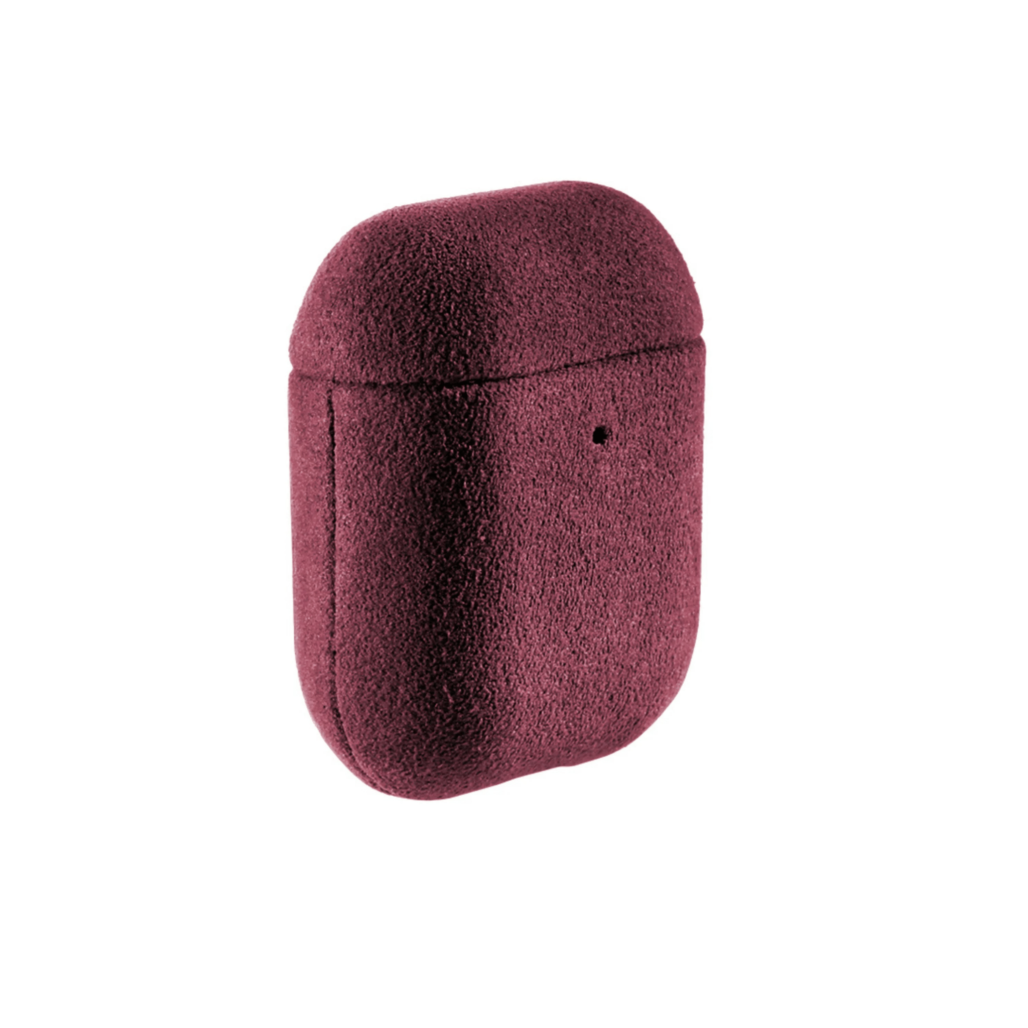 AirPods 1/2 Gen Alcantara Case - Wine Red