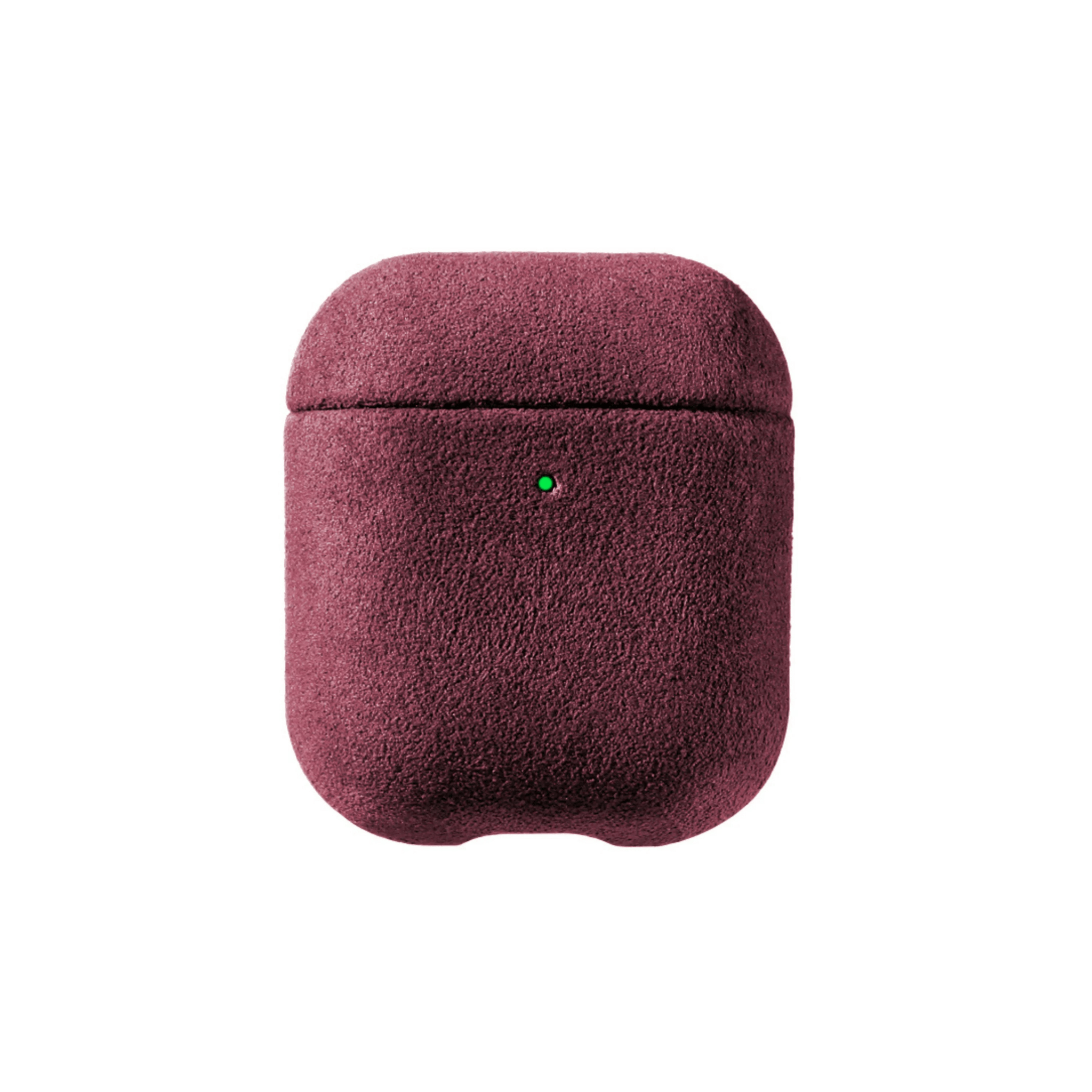 AirPods 1/2 Gen Alcantara Case - Wine Red