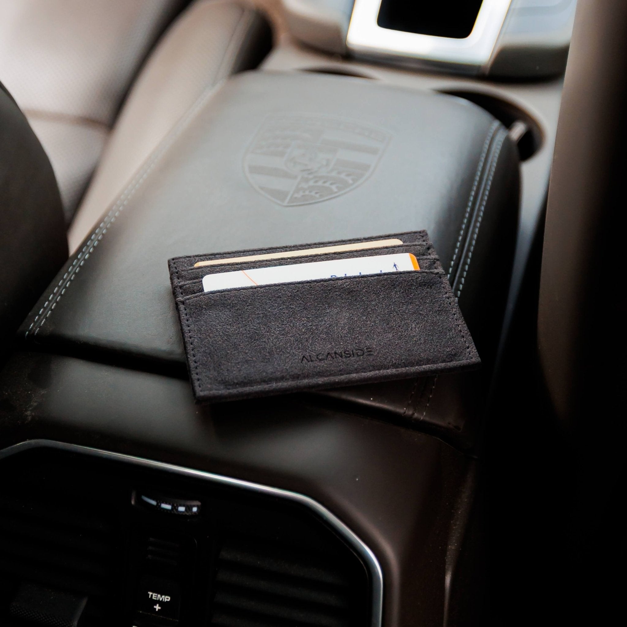 Alcantara Card Wallet - Space Grey