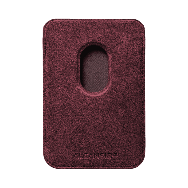 Alcantara MagSafe Wallet - Wine Red