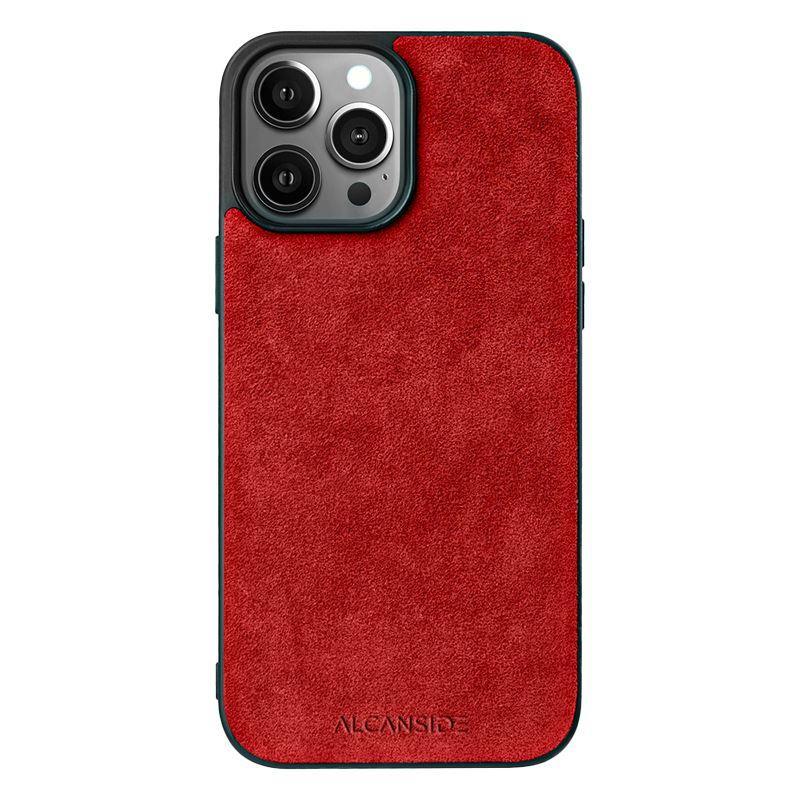 iPhone 12 Pro Max - Alcantara Back Cover - Red