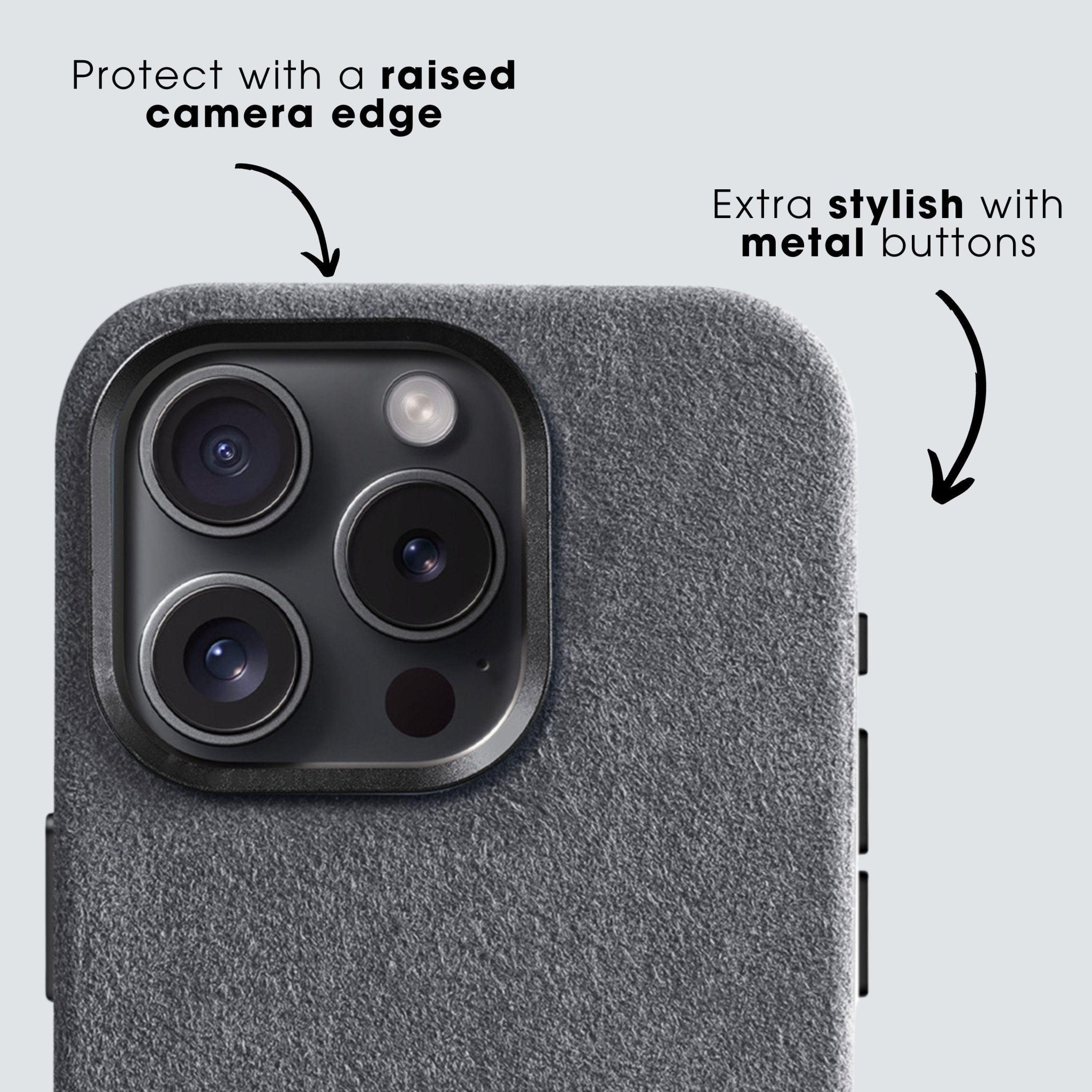 iPhone 13 Pro - Alcantara Case - Nardo Gray