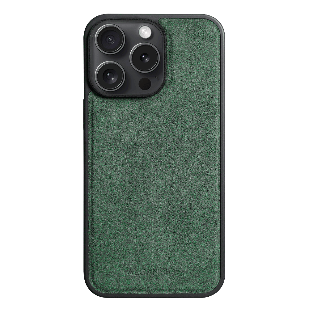 iPhone 14 Pro - Alcantara Back Cover - Midnight Green