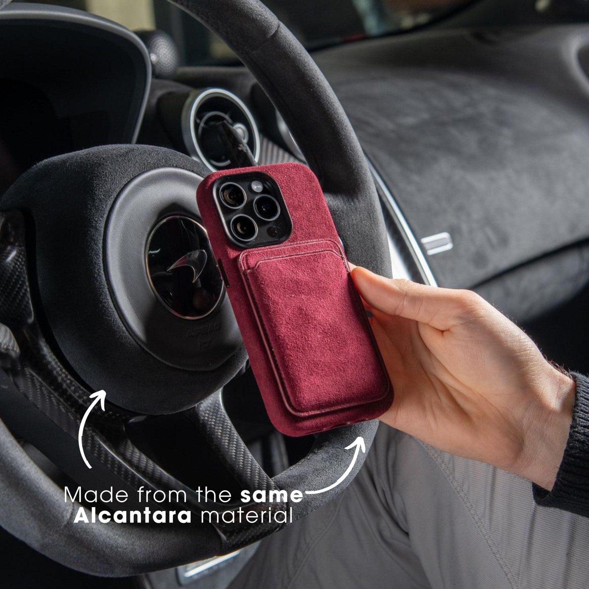 iPhone 15 Pro - Alcantara Case - Wine Red
