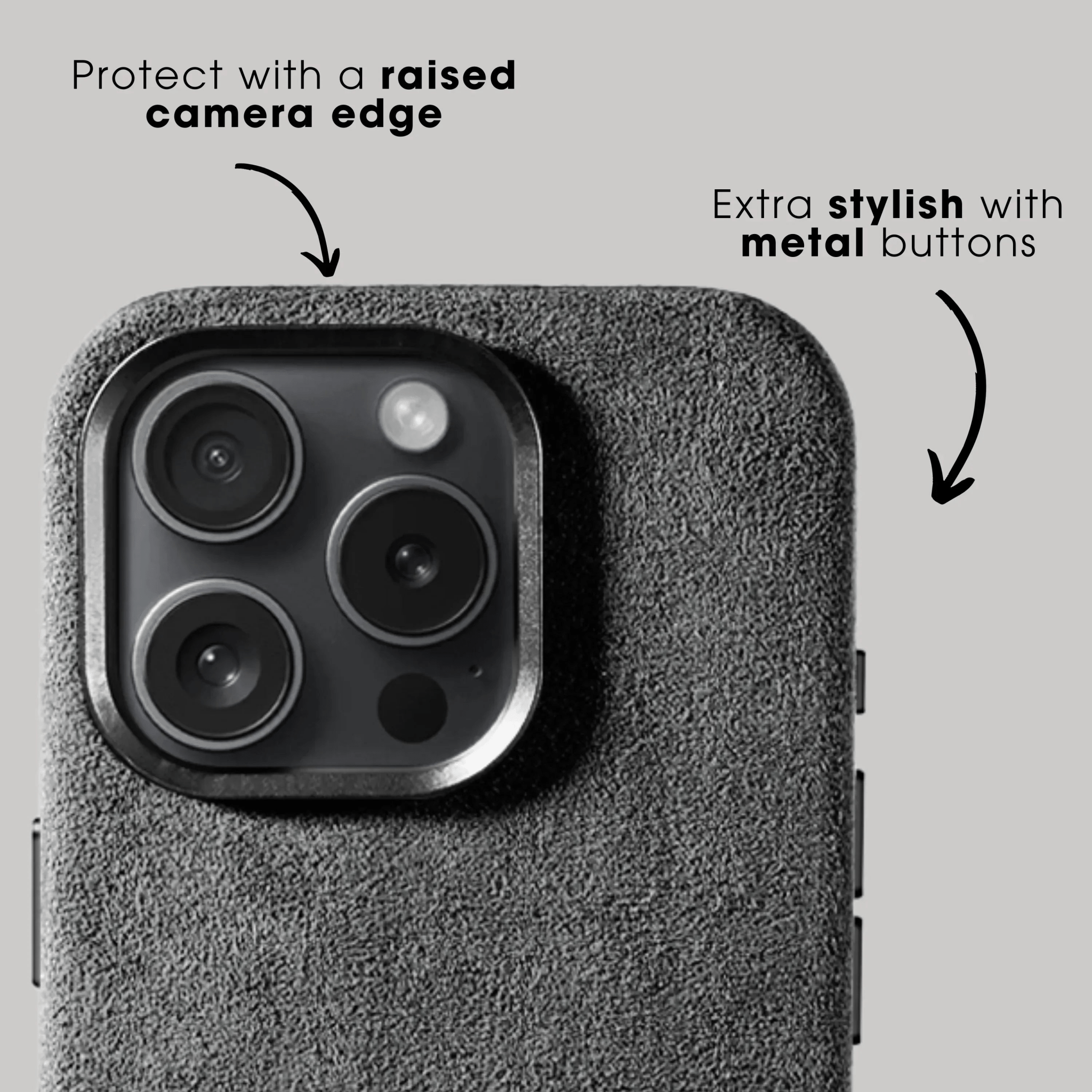 iPhone 16 Pro - Alcantara Case - Nardo Gray