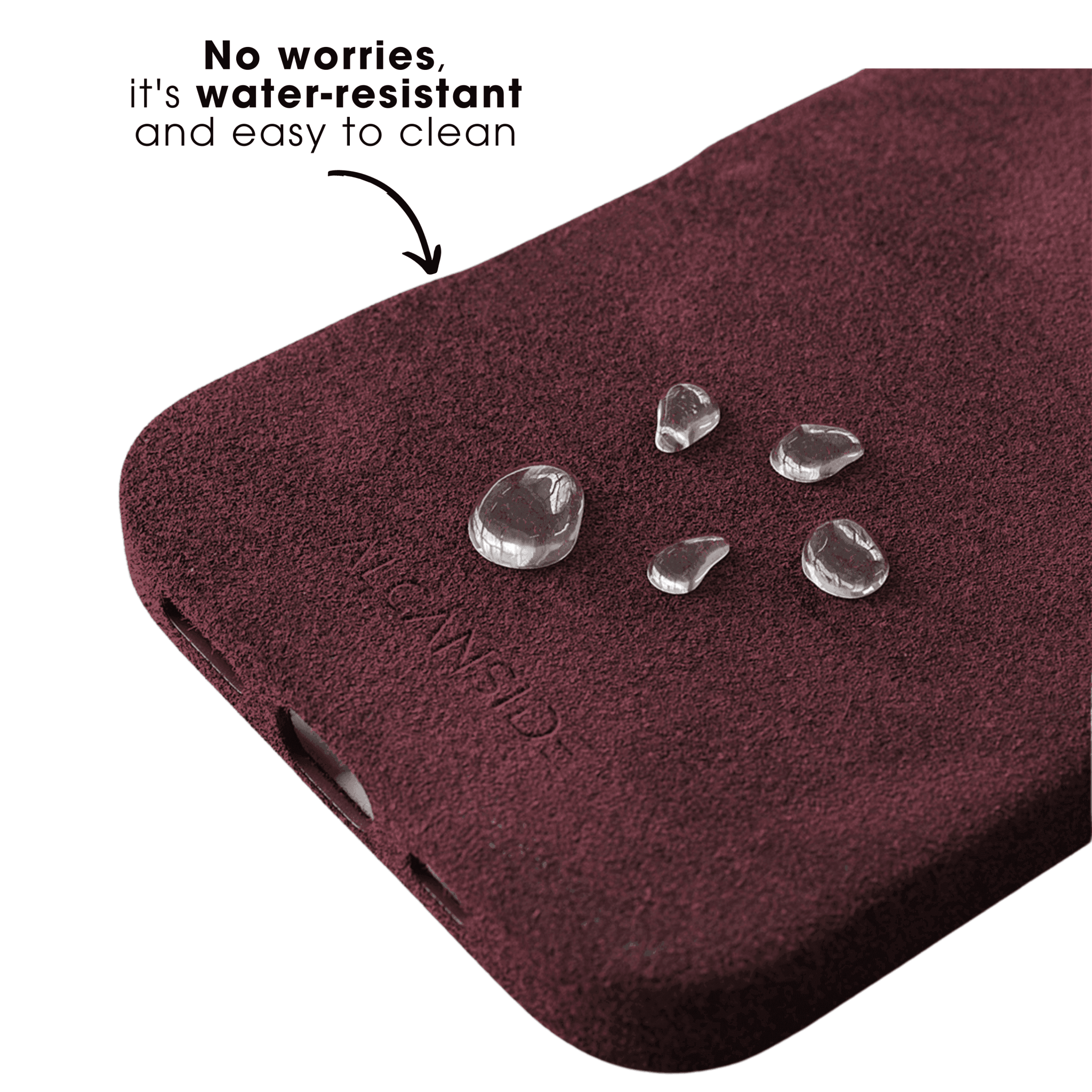 iPhone 16 Plus - Alcantara Case - Wine Red