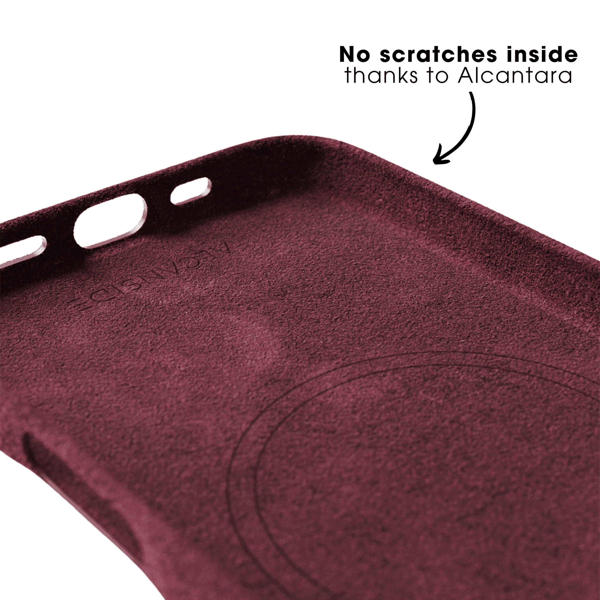 iPhone 16 Plus - Alcantara Case - Wine Red