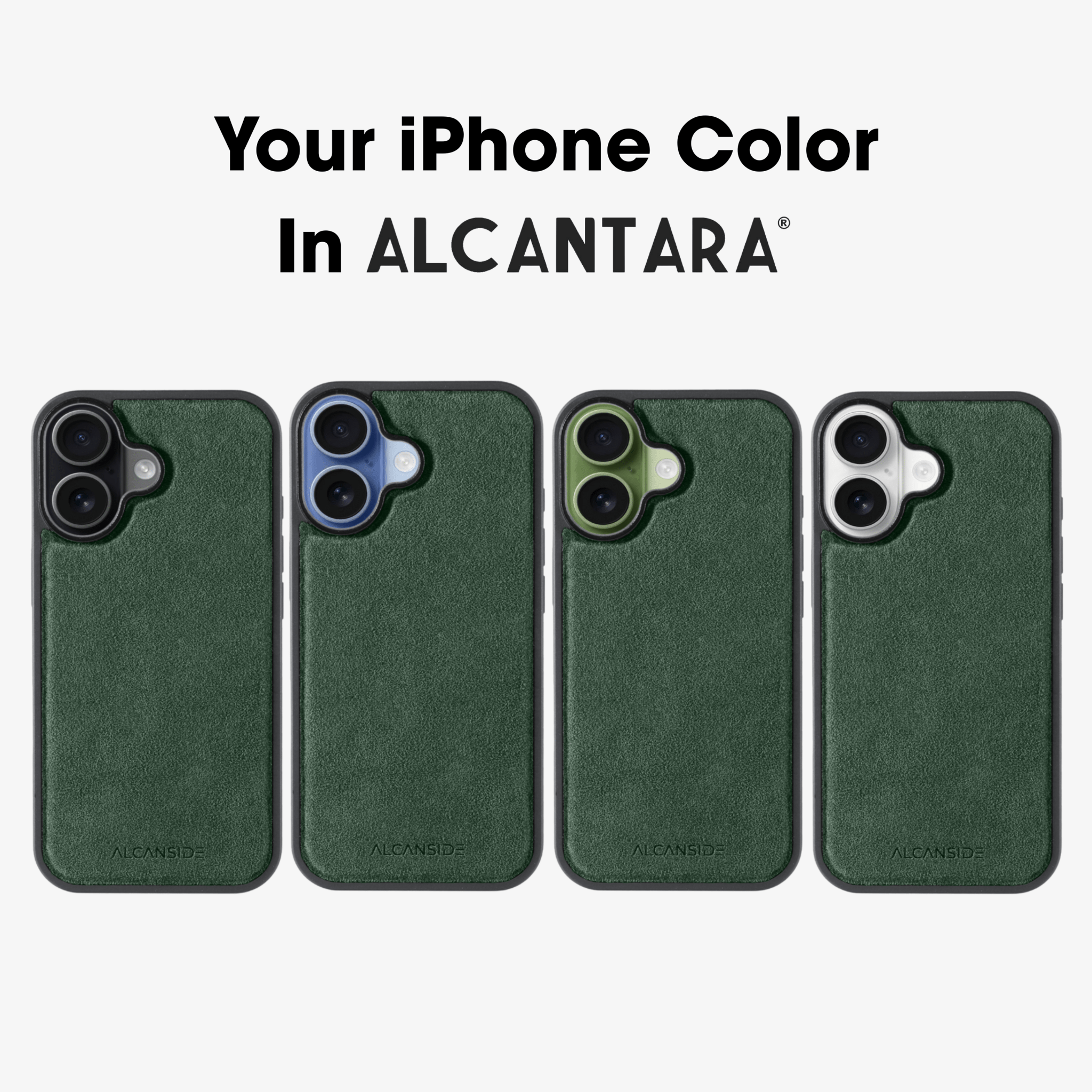 iPhone 17 - Alcantara Back Cover - Midnight Green