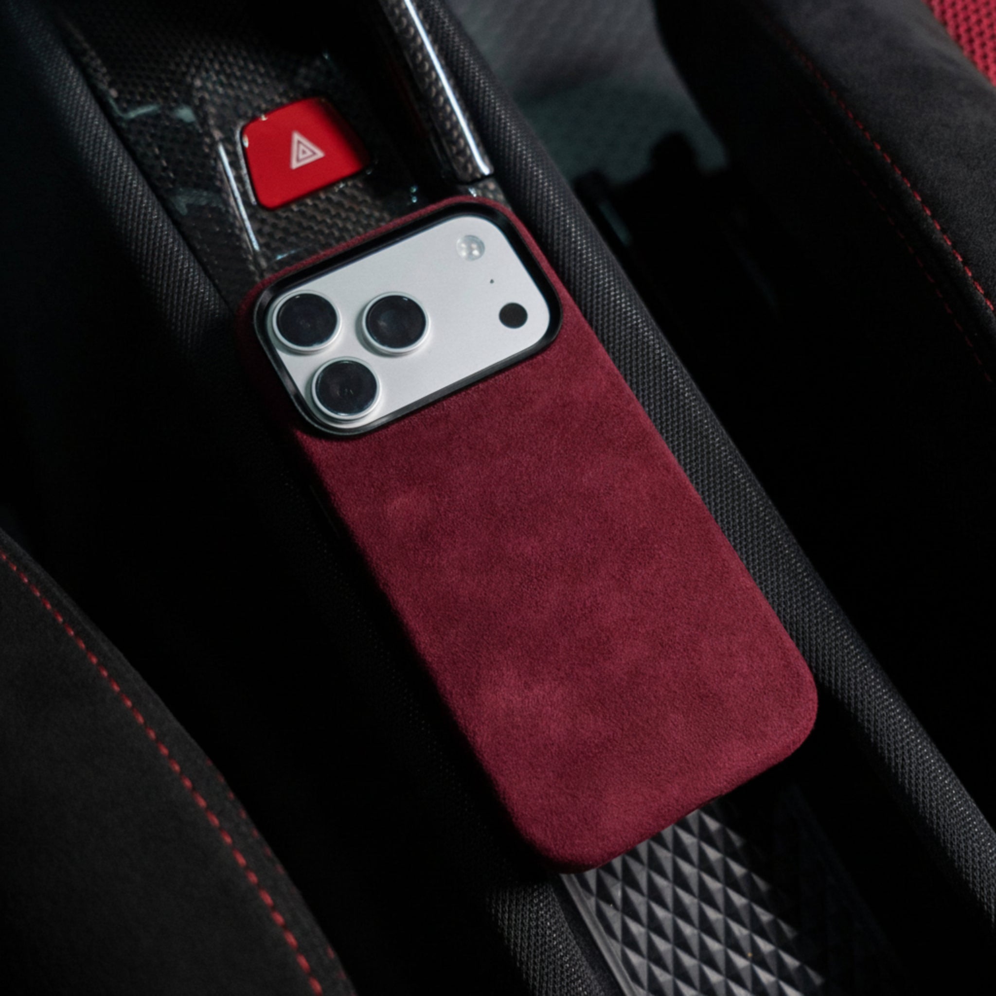 iPhone Alcantara Case - Wine Red