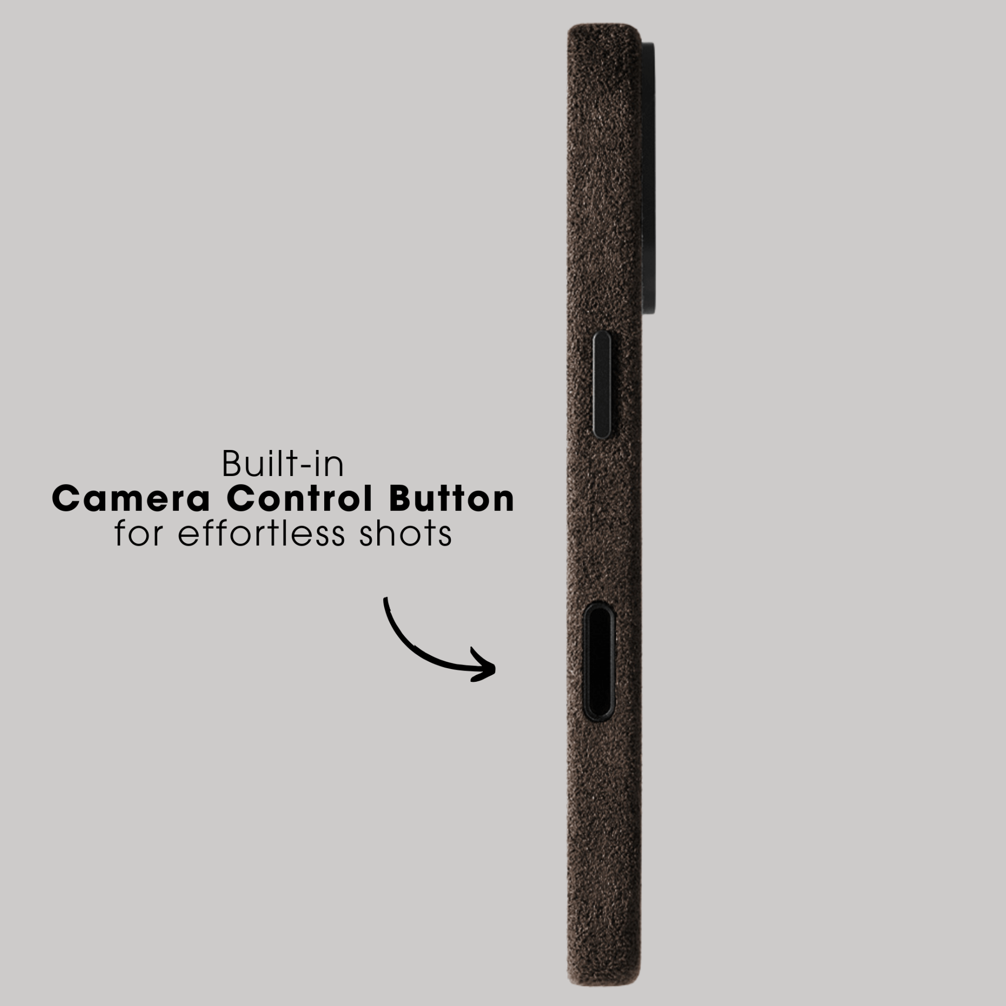 iPhone 17 - Alcantara Case - Chocolate Brown