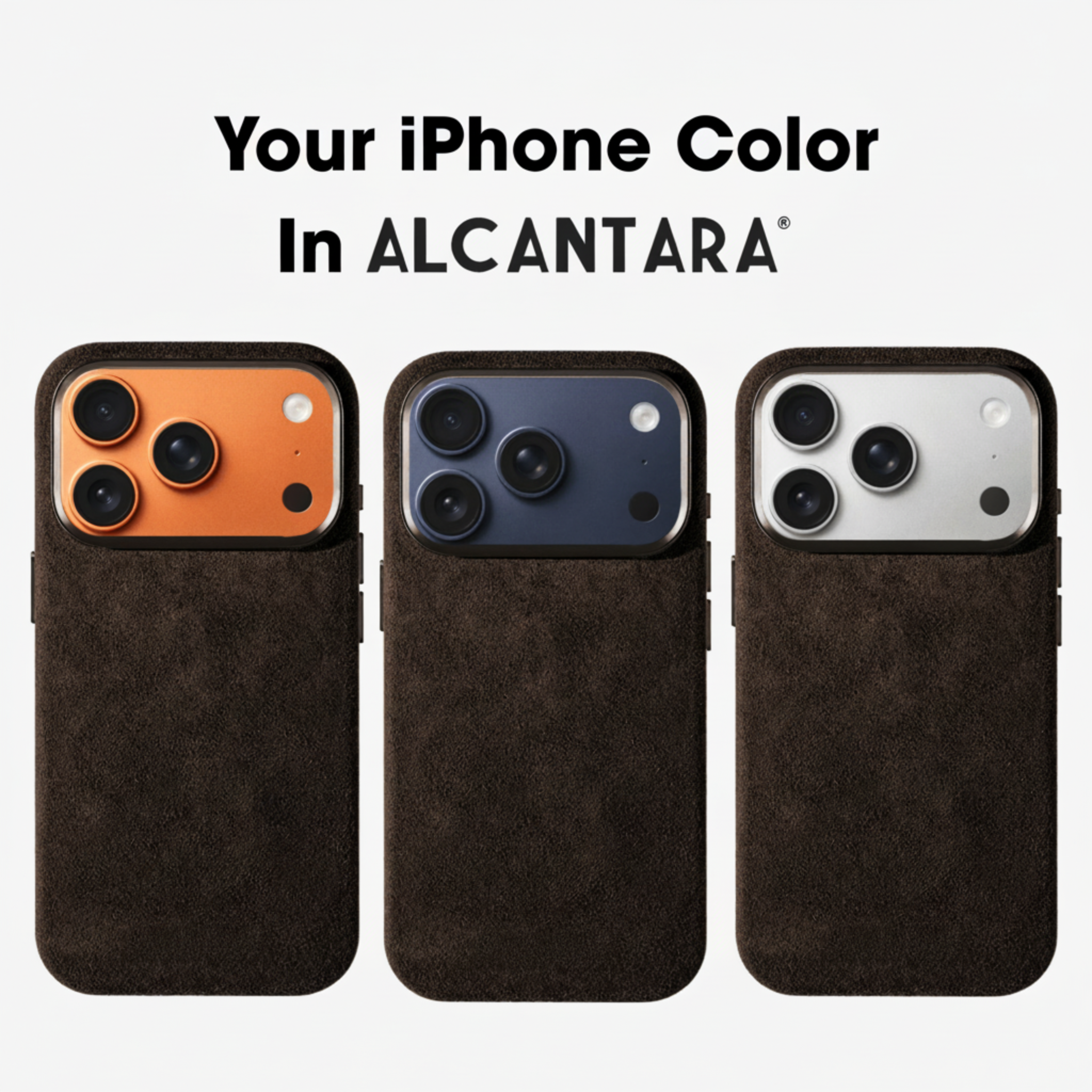 iPhone Alcantara Case - Chocolate Brown