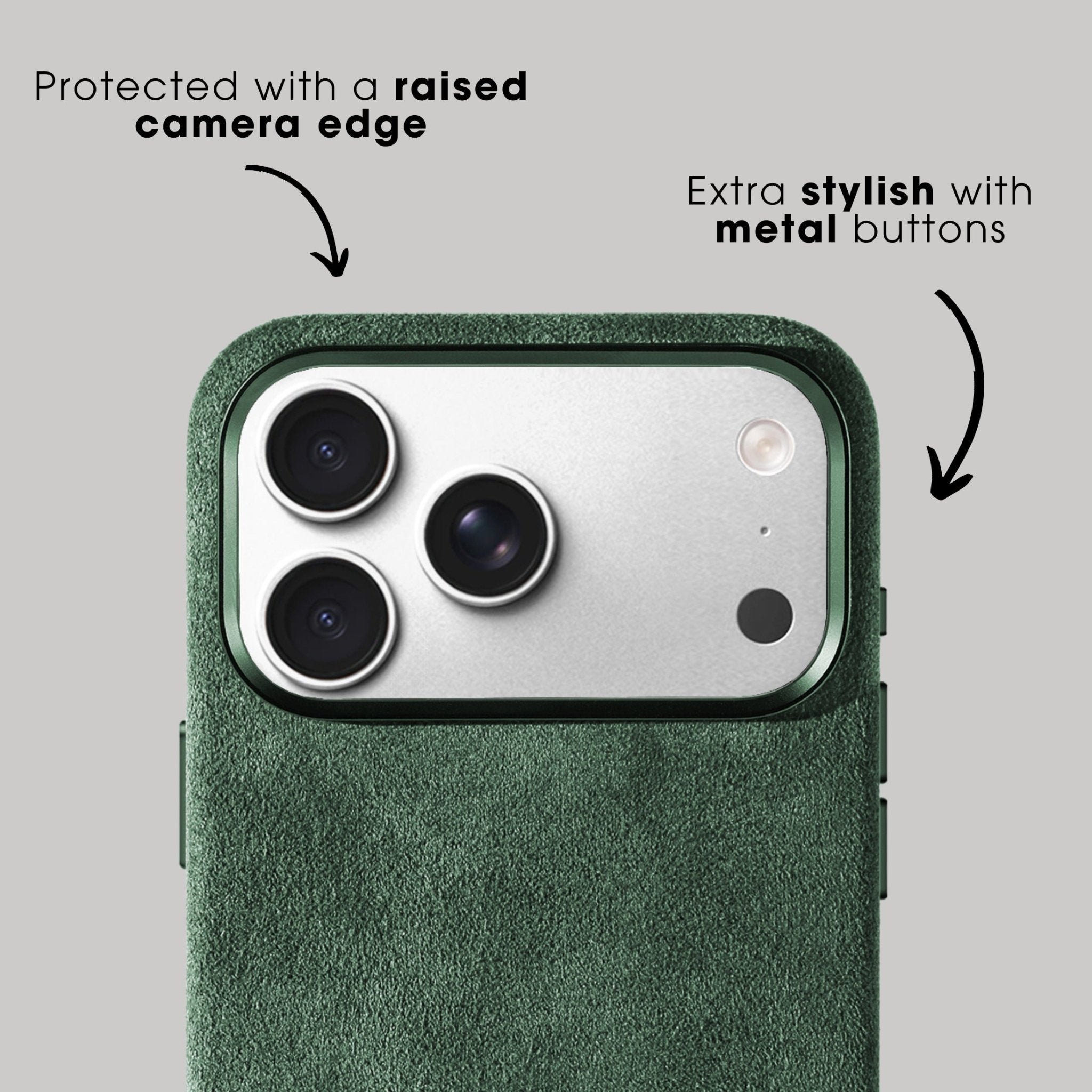 iPhone Alcantara Case + Magsafe wallet - Midnight Green