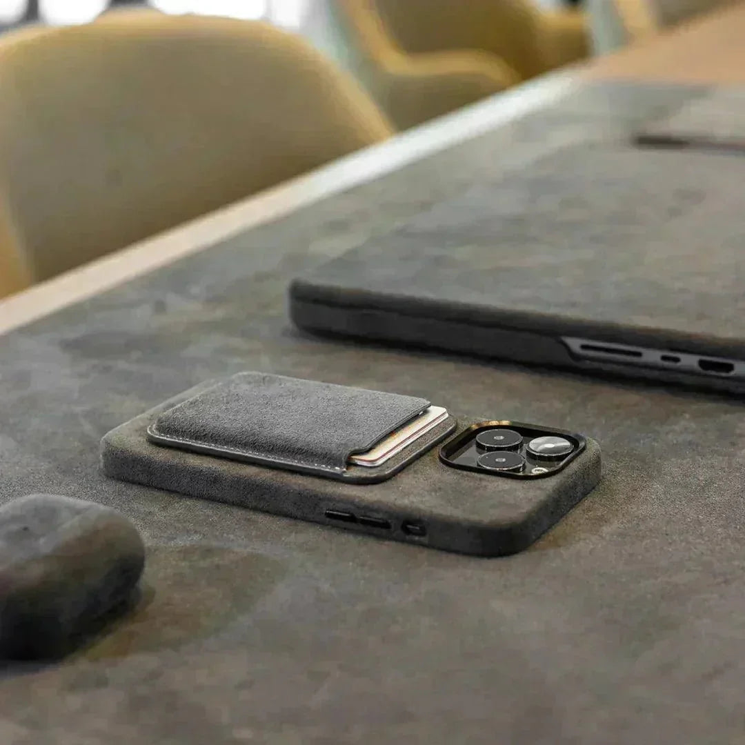 iPhone Alcantara Case + Magsafe Wallet - Space Grey