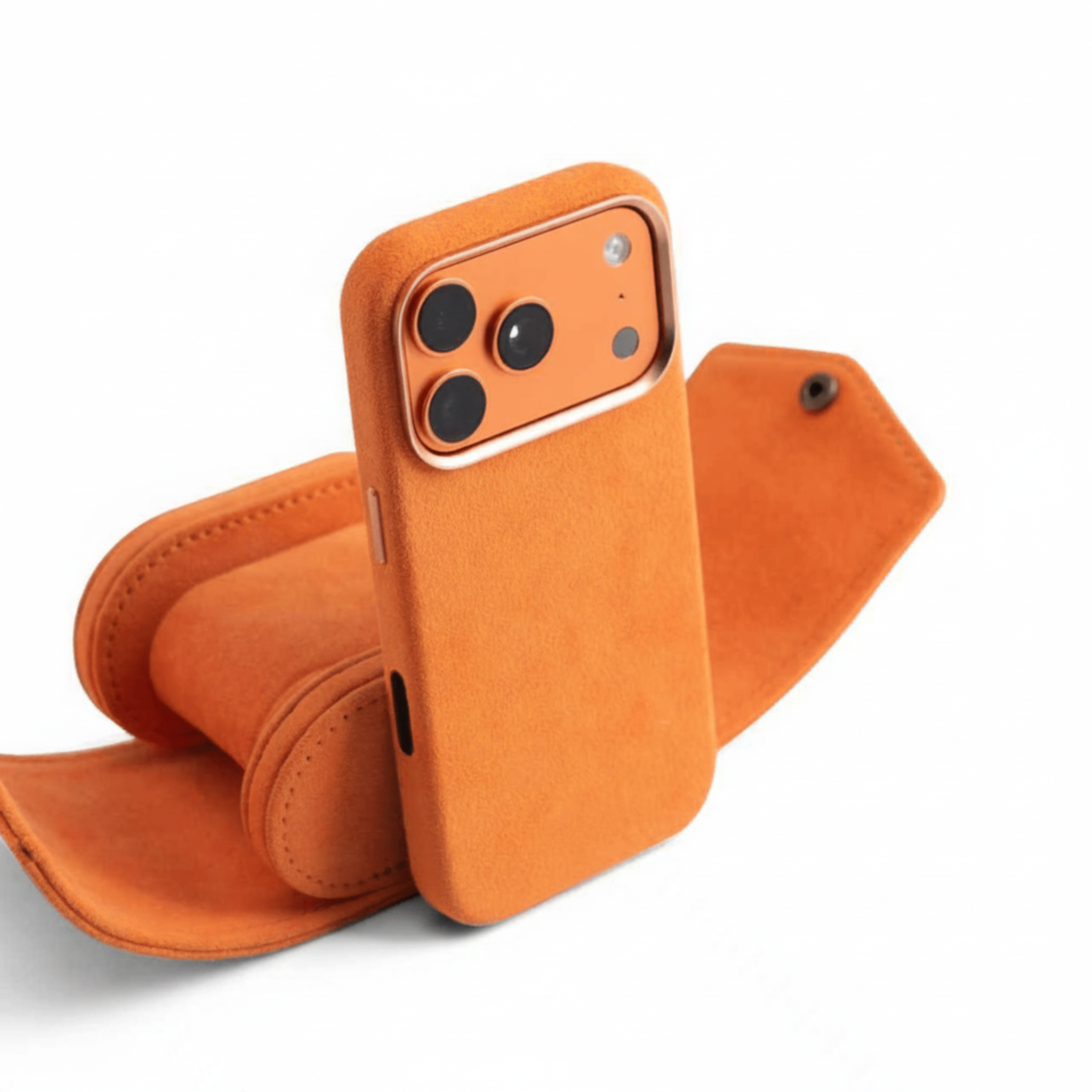 iPhone Alcantara Case - Orange