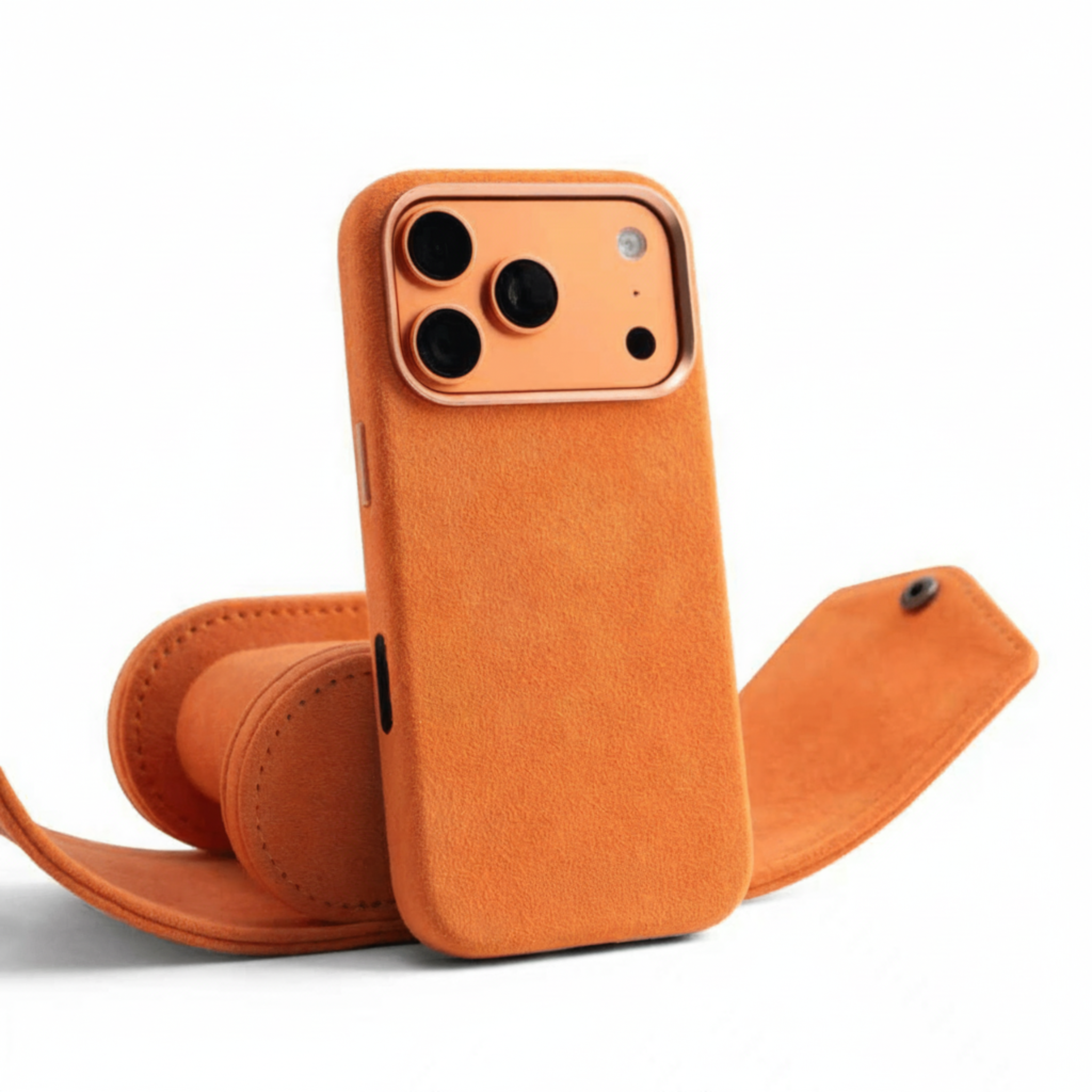 iPhone Alcantara Case - Orange