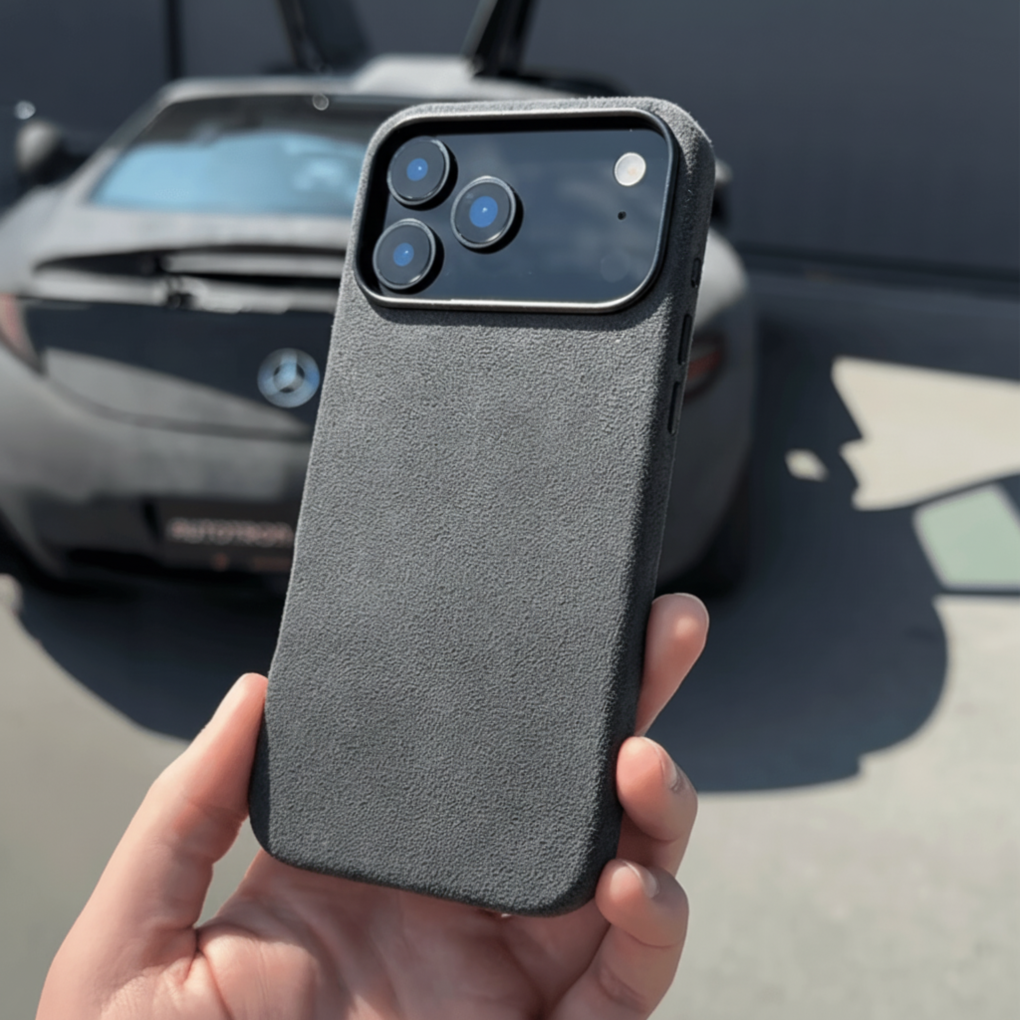 iPhone Alcantara Case - Space Grey